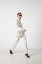 White Core Lounge Straight Pants