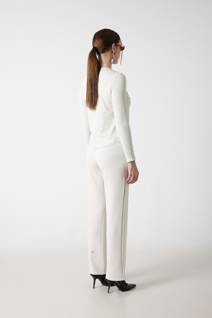 White Core Lounge Straight Pants