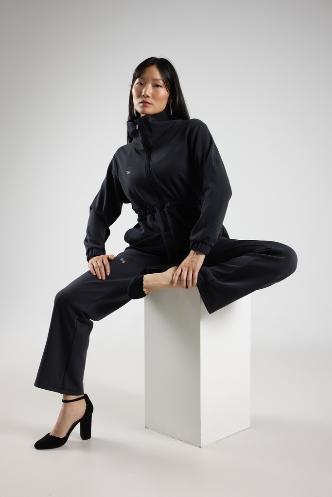 Black Core Lounge Straight Pants