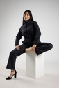Black Core Lounge Straight Pants