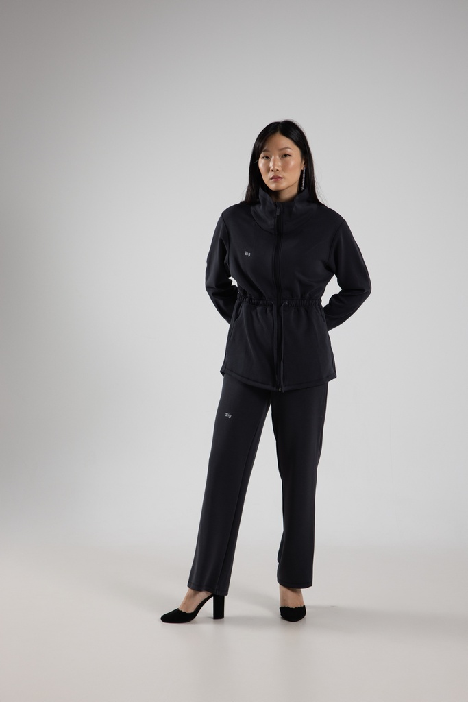Black Core Lounge Straight Pants