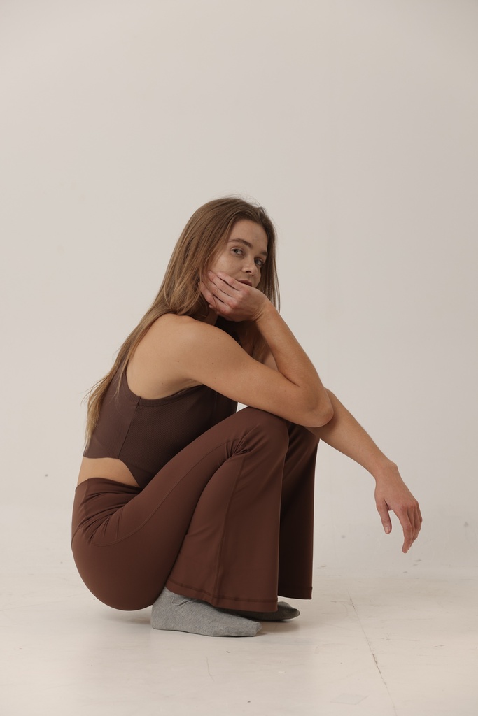 Chocolate Flared  Active Pants