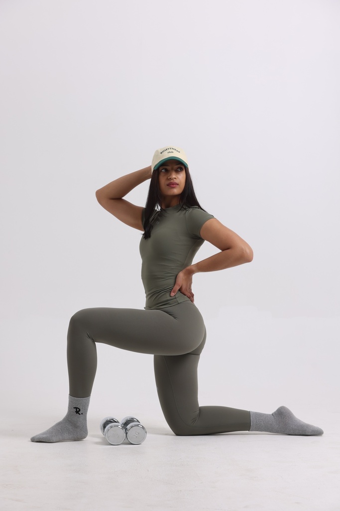 Dusty Matcha Slim Fit Top