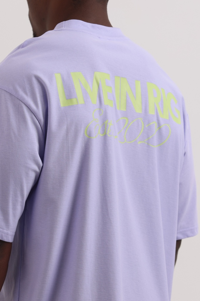 Neon lilac Livin’ Rig T-shirt  