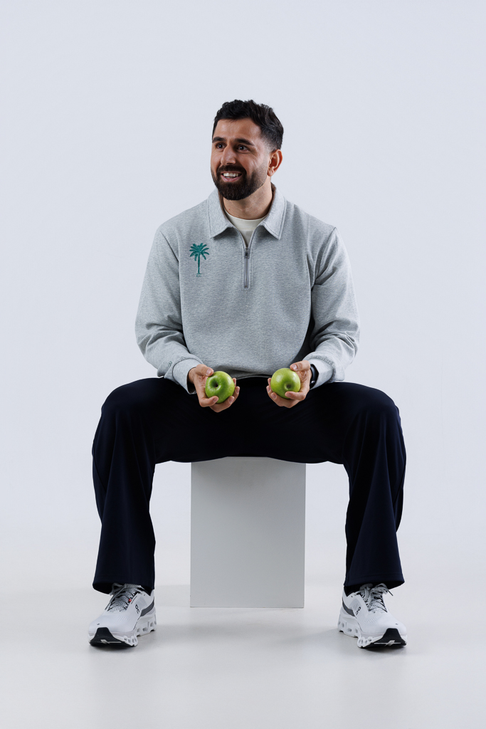 Pearl grey Quarter Zip Pullover