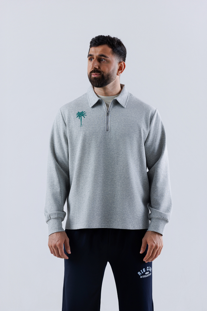 Pearl grey Quarter Zip Pullover