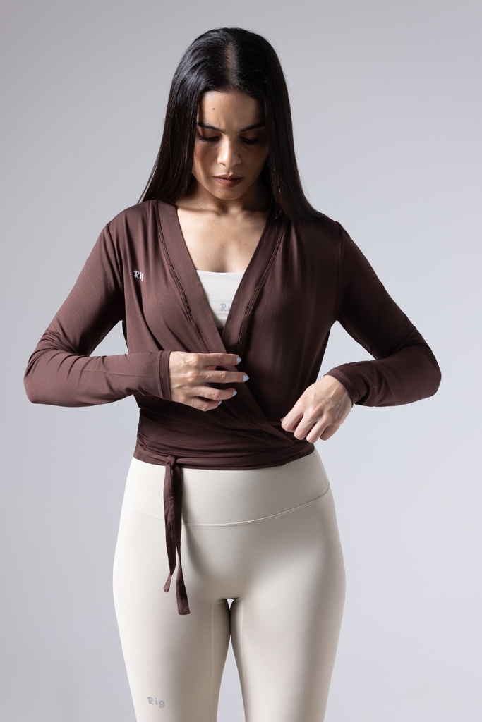 Coffee Wrap Top