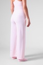 Baby Pink Ribbed Straight Fit Pants