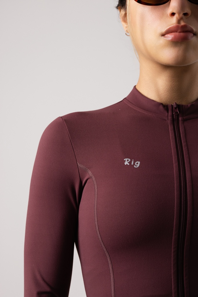 Burgundy Full Zip Jacket