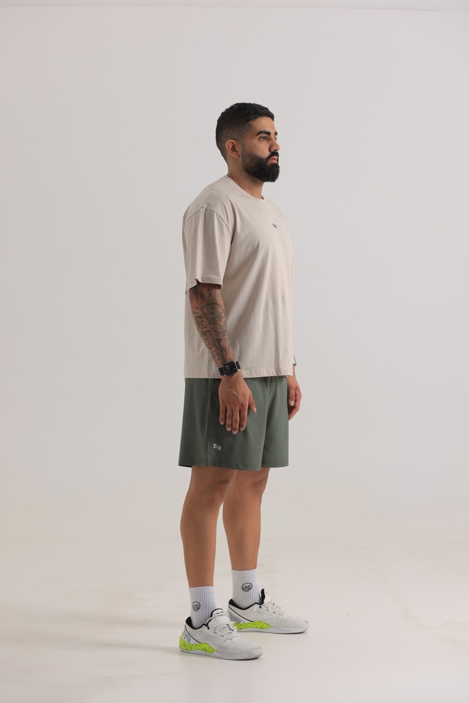 Oversized Beach Club T-Shirt In Sand 