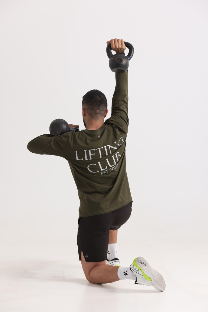 Army Green Lifting Club L/S T-shirt