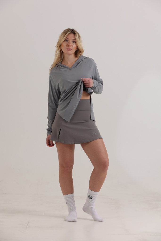 Stone Grey Tennis Skirt