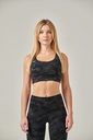 Black Camo Longline Sports Bra