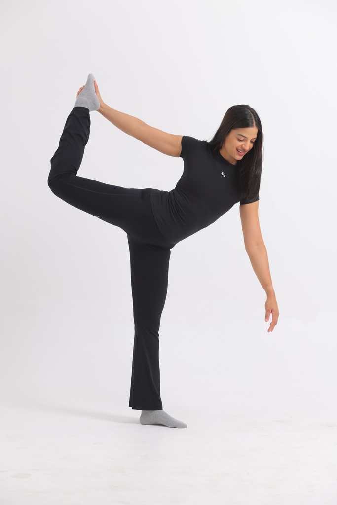 Black Flared  Active Pants