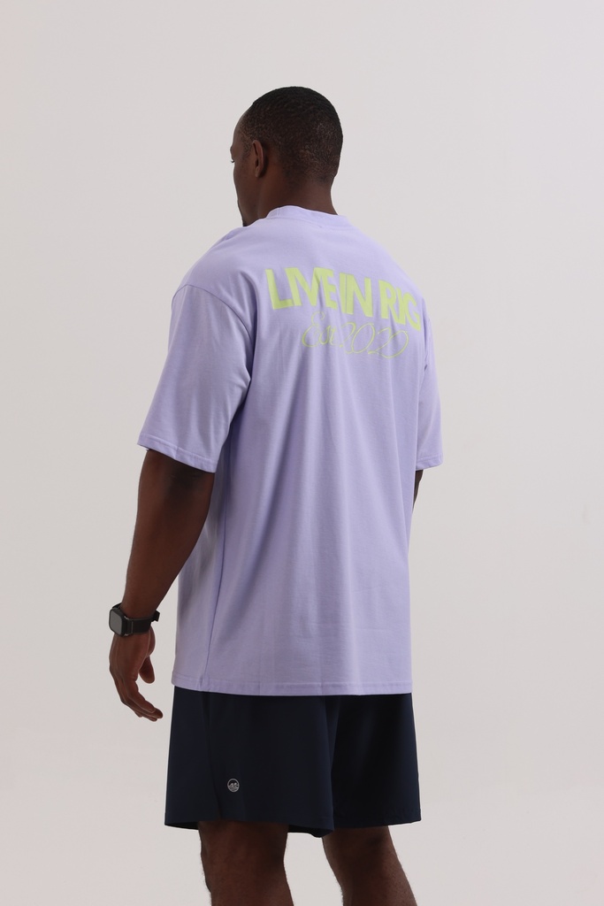 Neon lilac Livin’ Rig T-shirt  